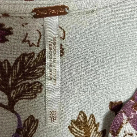 Free People Long Sleeve Floral Tunic Top - Picture 4 of 10